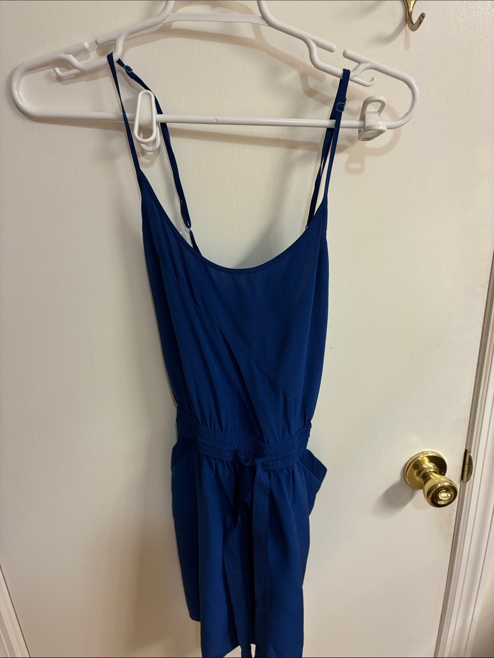 Wilfred by Aritzia Royal Blue Sleeveless Jumpsuit Romper Sz XS-100% Silk